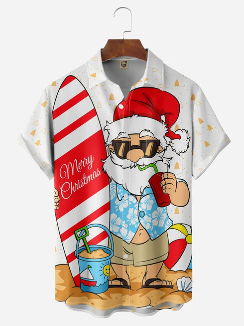 Men's Christmas Funny Graphic Short Sleeve Hawaiian Shirt